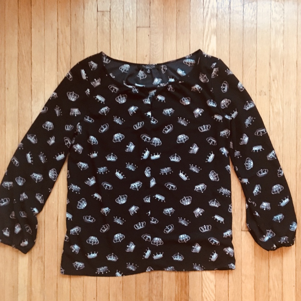 Crown Print Blouse